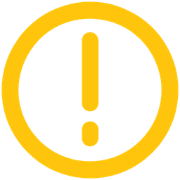 Exclamation mark in a circle