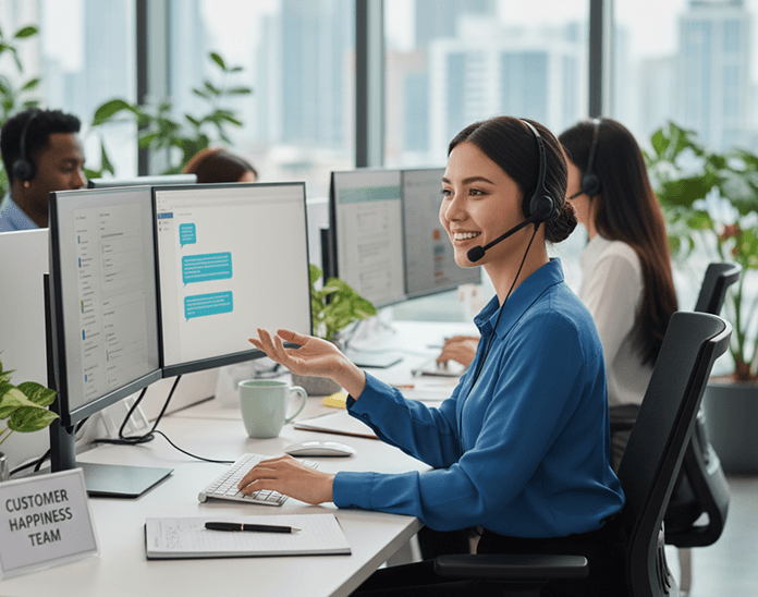 Business communication upgrade illustration