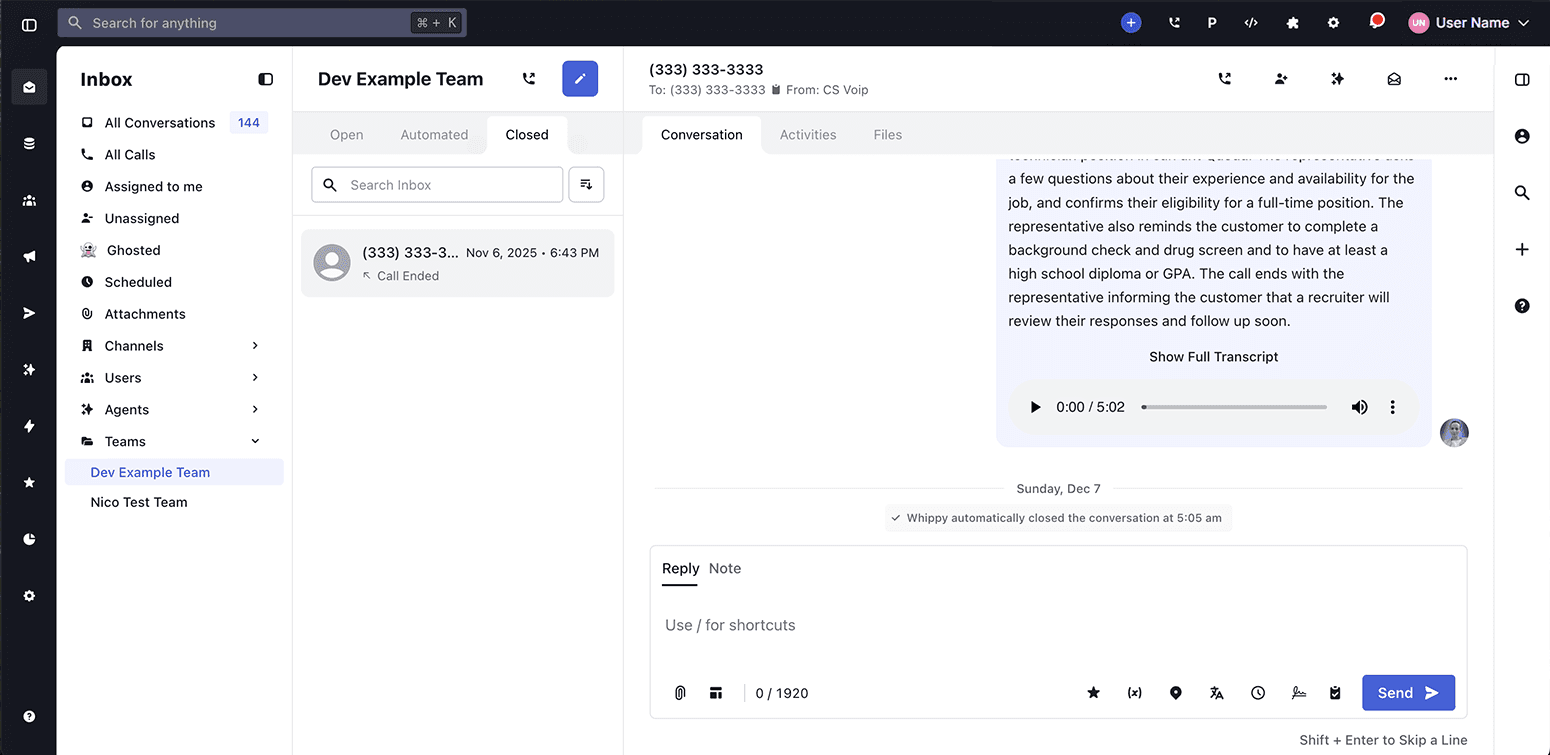 Added: Inbox Filtering by Team - Image