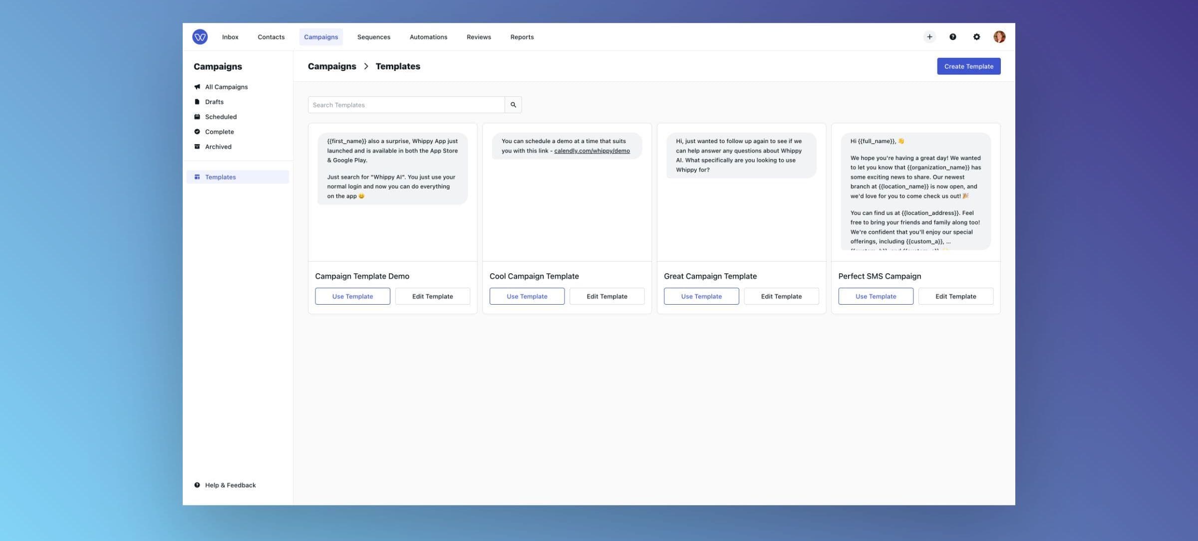 Templates for Campaigns