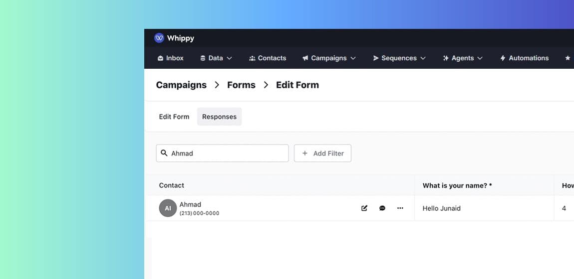 Filter Form Responses by Contact Attributes