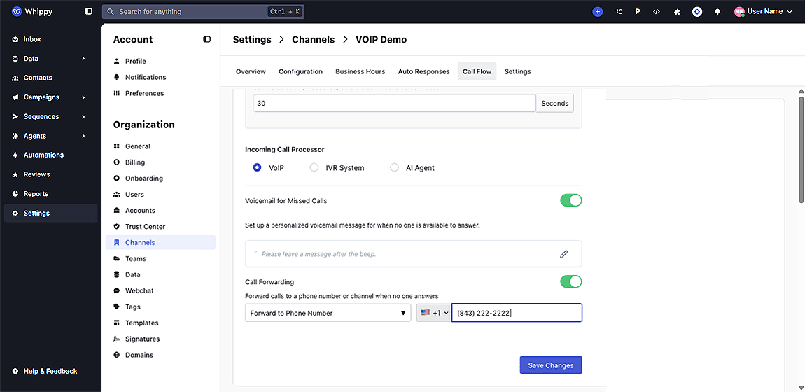 Call Forwarding for VoIP Channels in Call Flow - Image