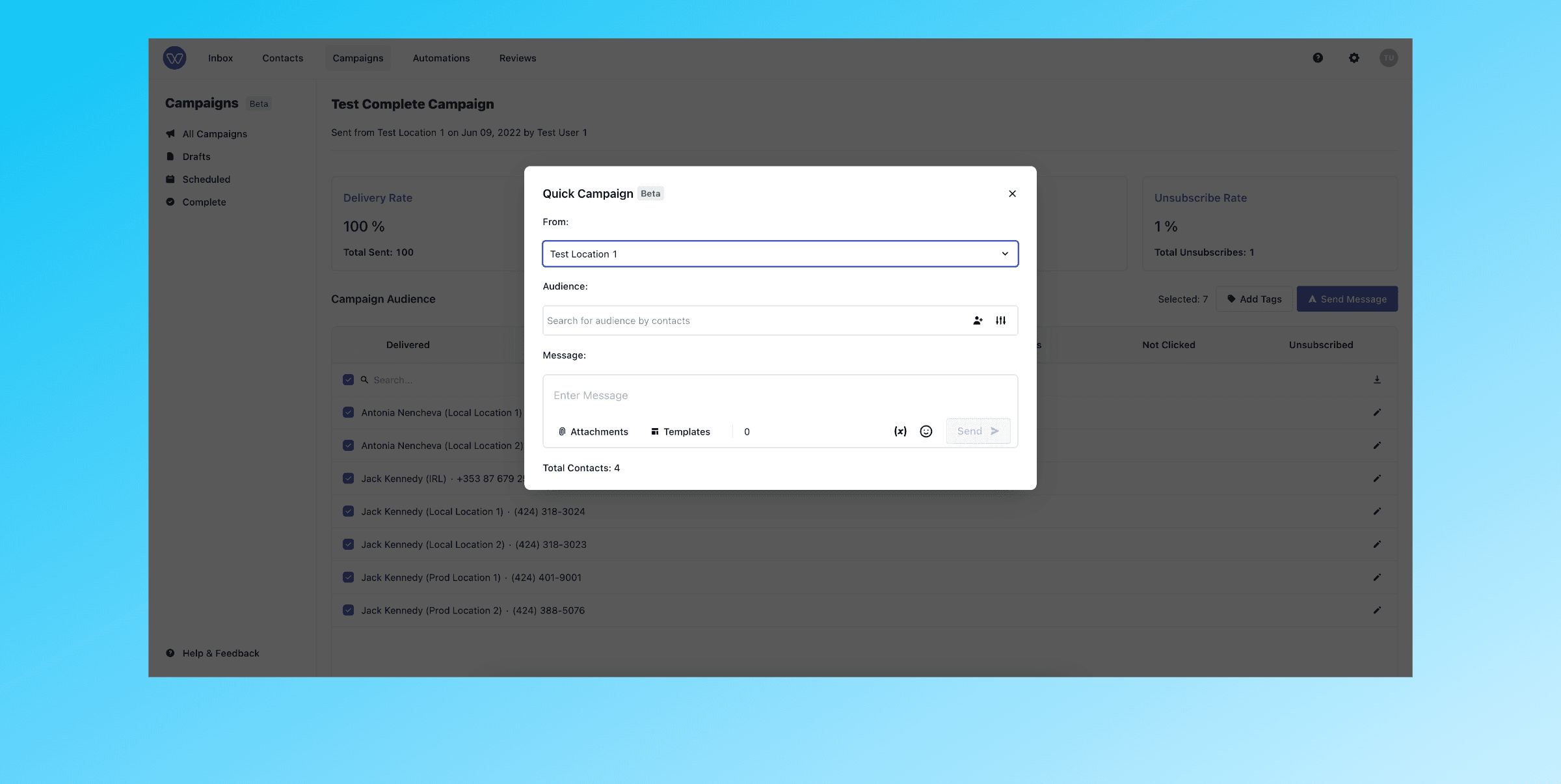Select All Campaign Results Image