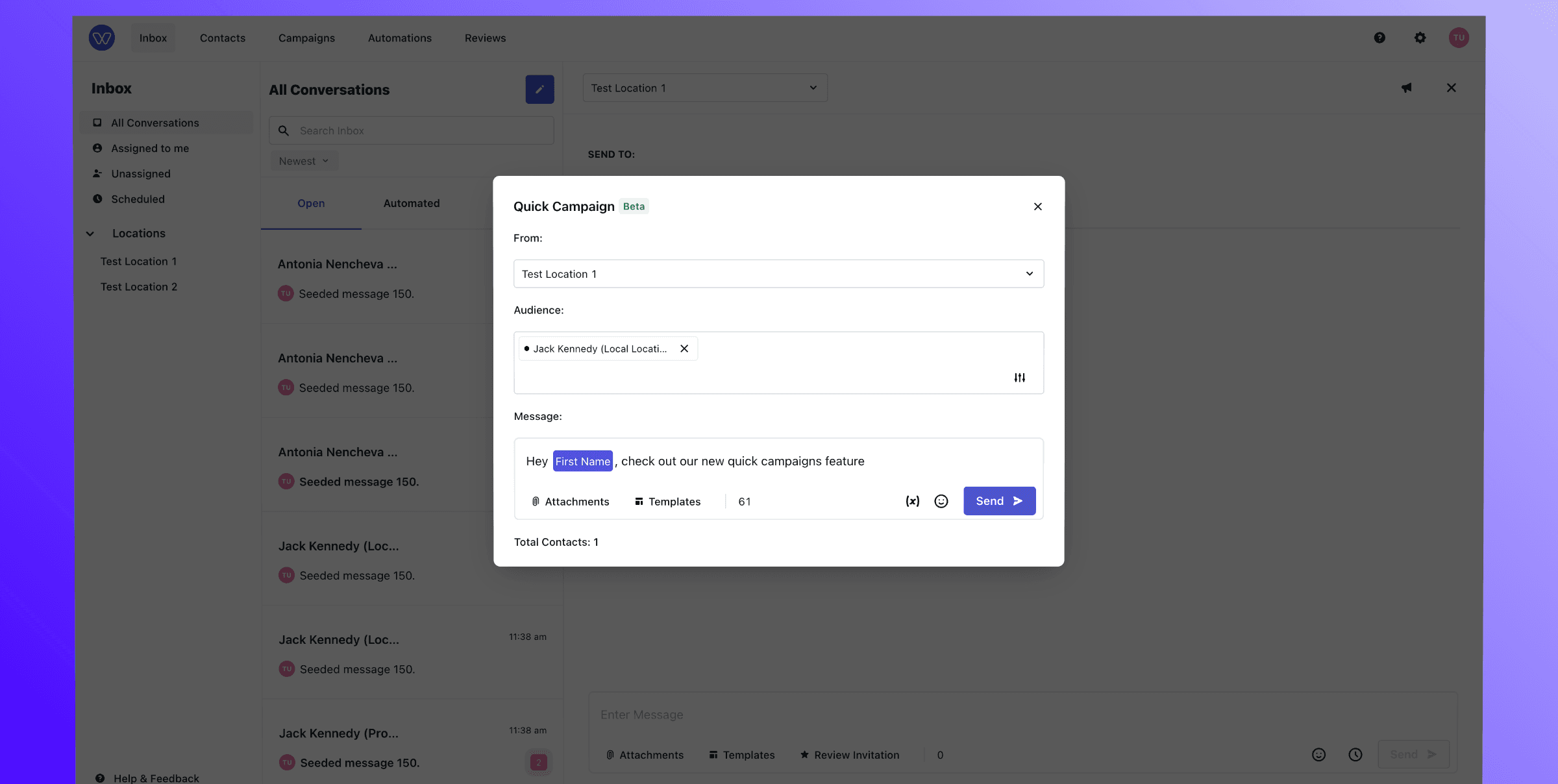 Quick Campaigns Beta Image