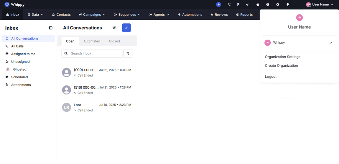 Inbox Conversations Now Load After Organization Switch - Image