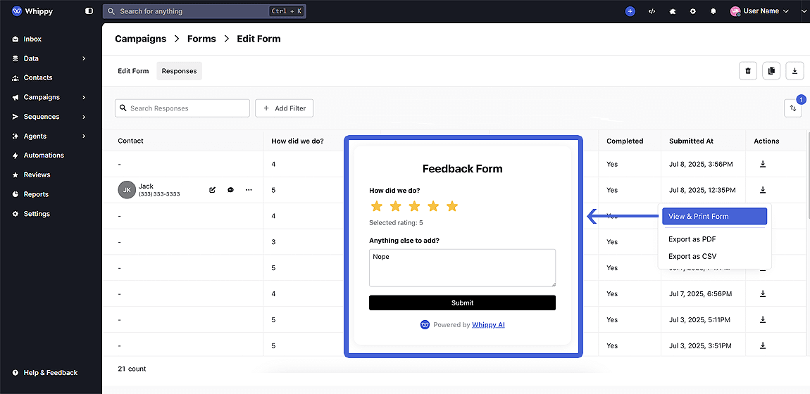 Download and Print Submitted Forms with One Click - Image