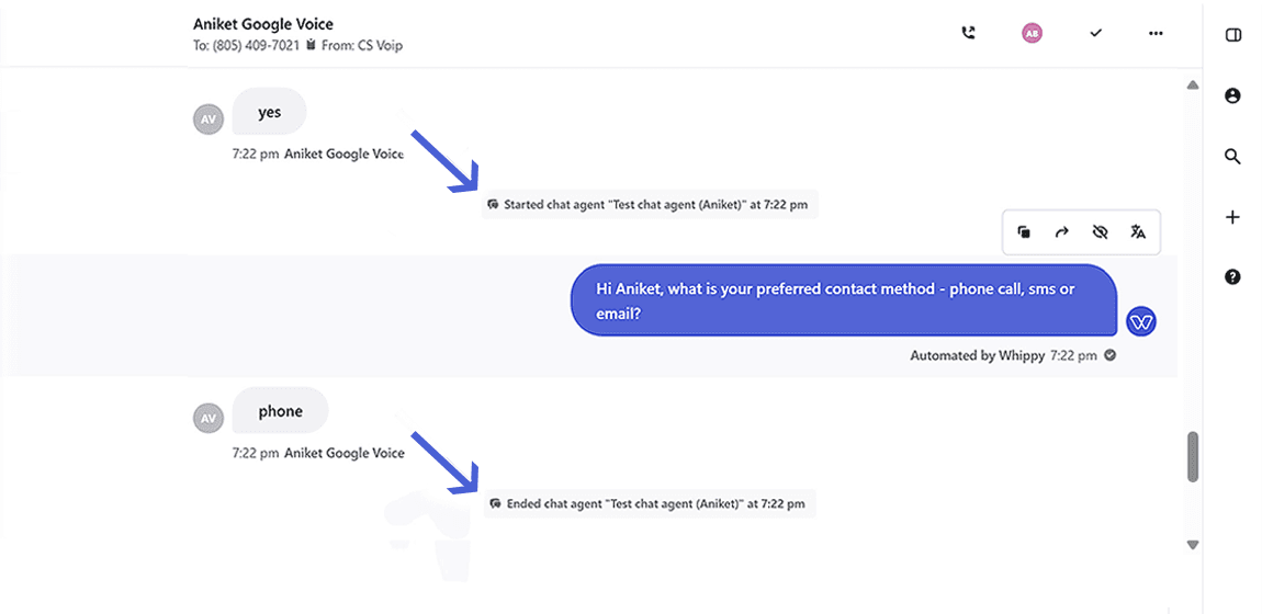 Agent Join & Exit Events in Chat Conversations - Image