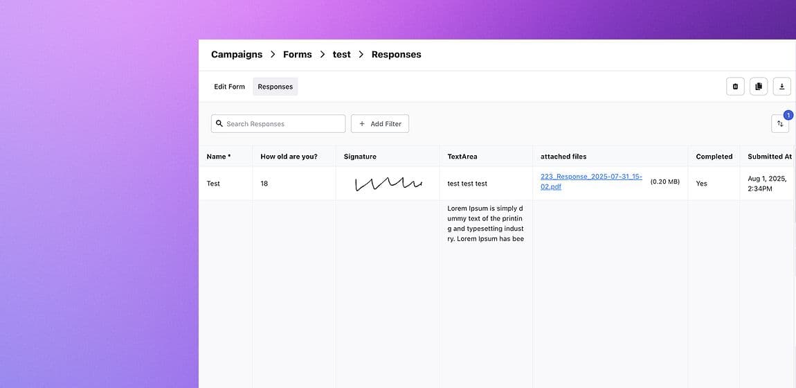 Clickable File Uploads in Form Responses