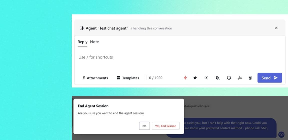 Manually End Chat Agents from Conversation UI