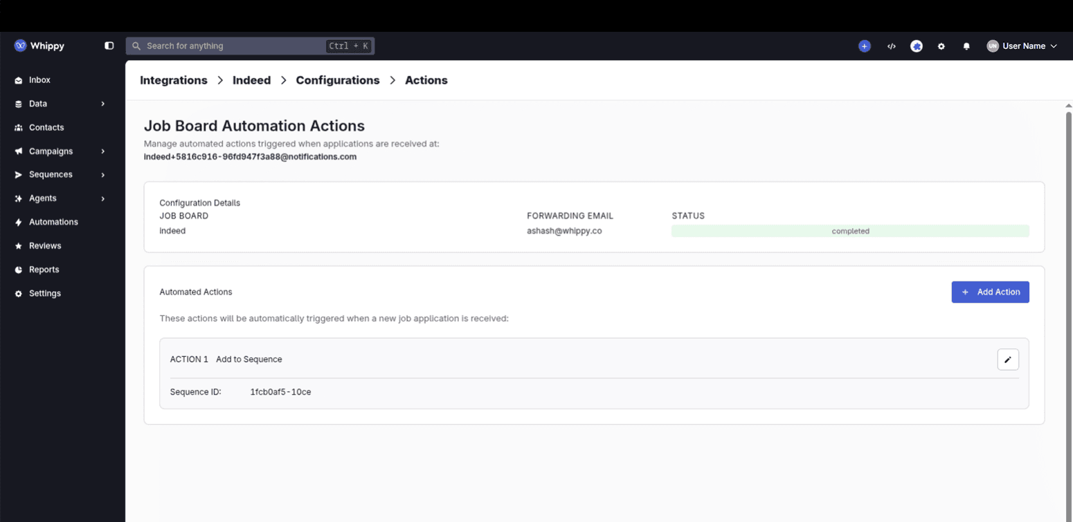 Multiple Actions per Job Board Configuration