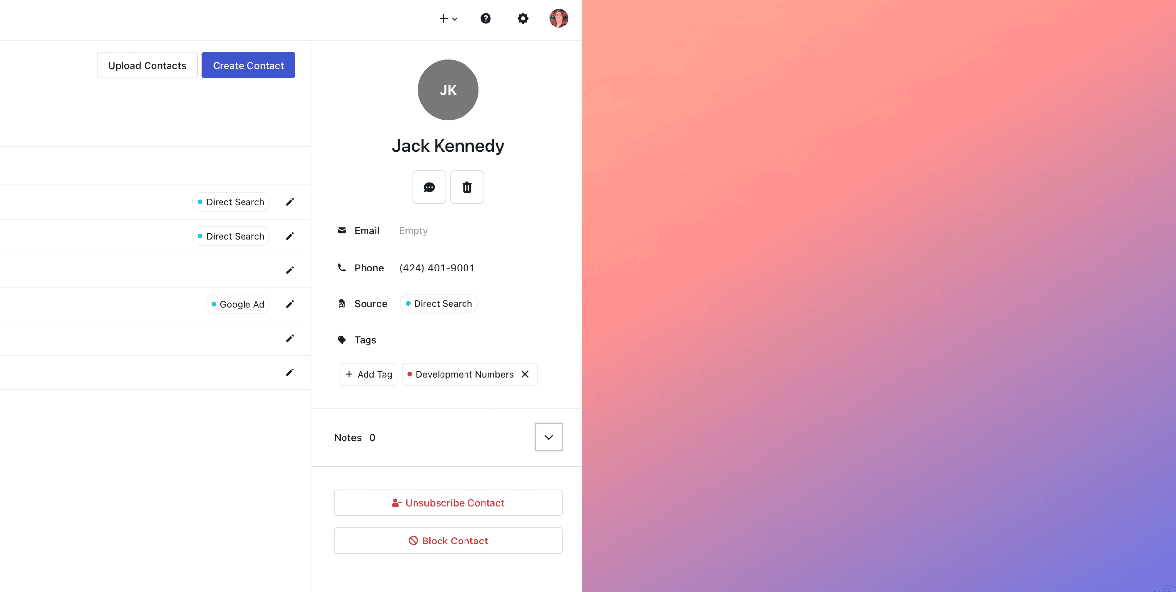 Block Contacts Image