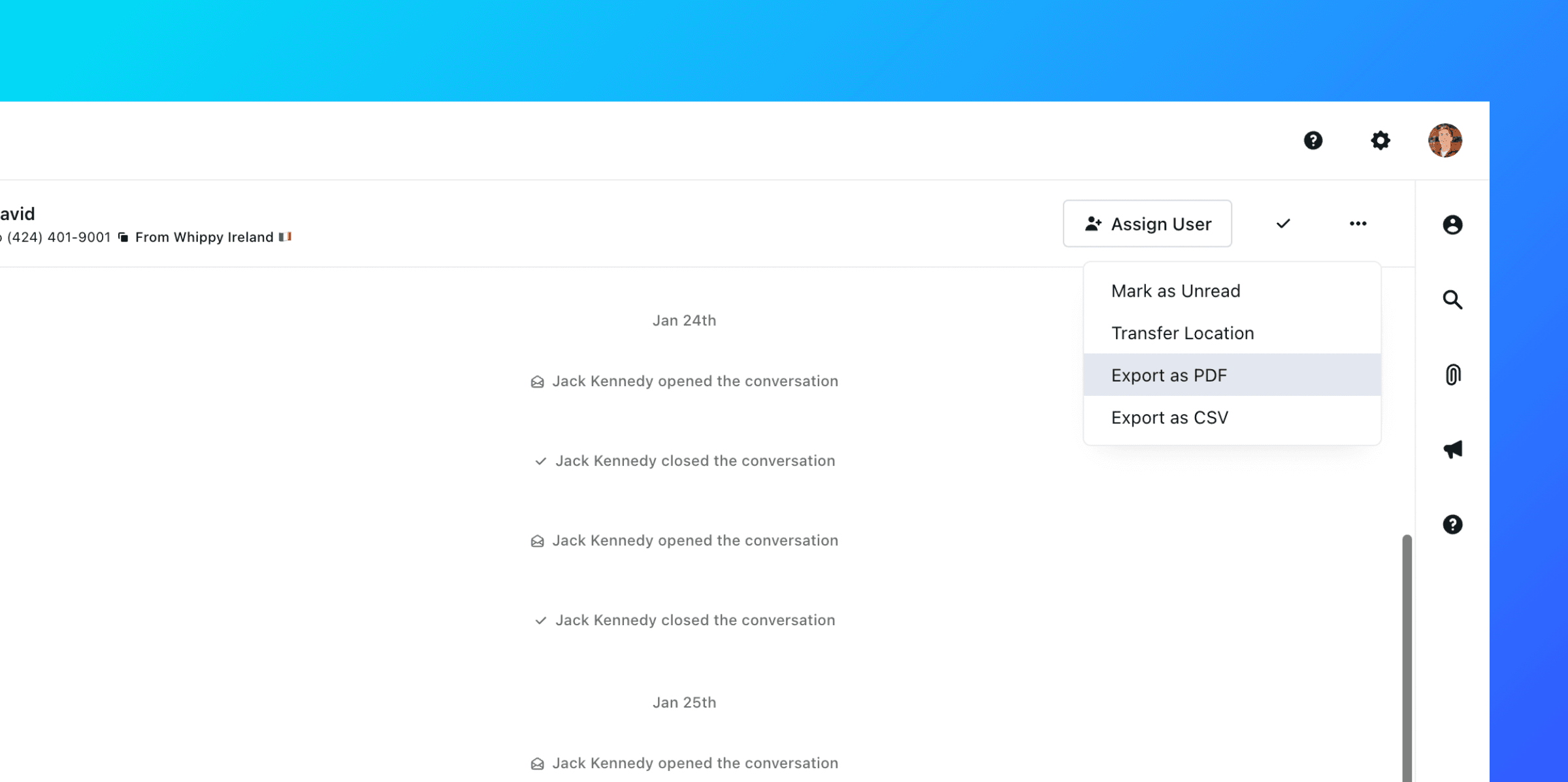 Export Conversation History Image